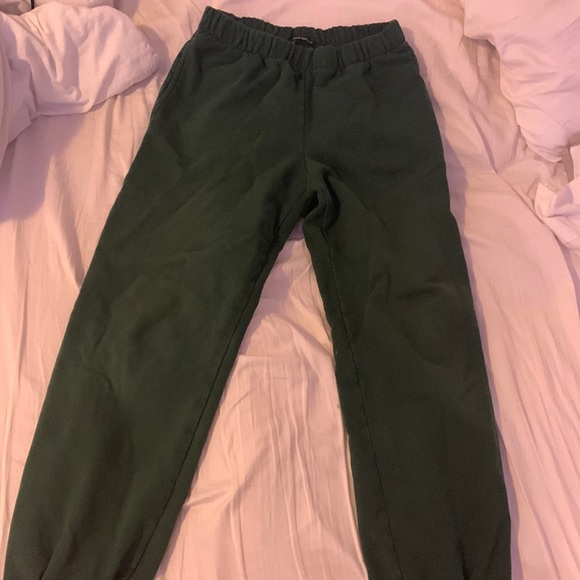 one size fits all green brandy melville sweatpants - Picture 1 of 2